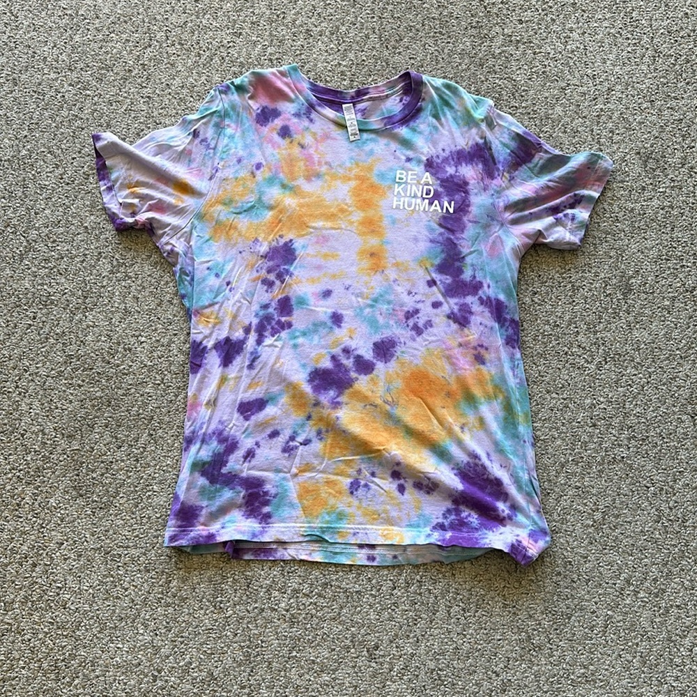Be A Kind Human Shirt - Tie-Dye XL